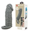 Rücskös fekete péniszhosszabbító Pretty Love Realistic Penis Sleeve Black II