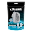 Vibrátoros maszturbátor tojás VIBEGGS - Twisty Tongues - Vibrating Masturbation Sleeve - White