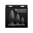 Análdugó készlet szilikon Renegade - triple strike kit - black