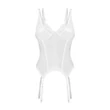 Fűző harisnyatartóval Arrowel white corset s/m