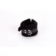 Szőrmés bilincs fekete - Handcuff design made in calf softy leather