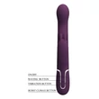Csiklóizgatós szilikon vibrátor hullámzó funkcióval Pretty Love Laursen Purple II