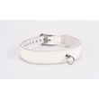 Nyakörv fehér - Patent leather with lamb leather