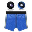 Vizes hatású, fényes alsó felcsatolható dildókhoz - Chic Strap-On shorts L/XL (101-109cm) Blue