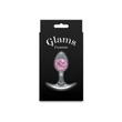 Kis méretű szilikon plug rózsaszín üveg gömbbel Cosmic Glams - small - pink