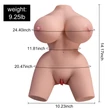 Vibrációs női torzó maszturbátor vagina és ánusz nyílással Barret vibrating masturbator