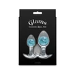 Szilikon plug üveg gömbbel szettben Cosmic Glams - 2pc kit - blue