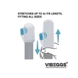 Vibrátoros maszturbátor tojás VIBEGGS - Ribs Delight - Vibrating Masturbation Sleeve - White