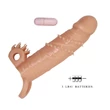 Vibrációs csiklóizgatós bordázott felületű péniszköpeny Pretty Love Penis Sleeve Connor
