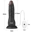 Vibrációs felcsatolható fekete herés dildó 19 cm -Vibrating easy strapon set 7.5'' black