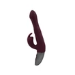 Csiklókaros G-pont vibrátor Titanz 8.5" silicone rechargeable vibrator in rubine red