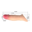 Realisztikus péniszhosszabbító Pretty Love Damell Flesh