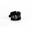 Szőrmés bilincs fekete - Handcuff design made in calf softy leather