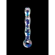 Hullámos üvegdildó No. 8 Clear/Blue