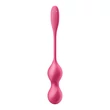 Applikációs és távirányítós vibrációs szilikon kegel golyó Love Birds 2  78g