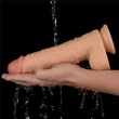Realisztikus, letapasztható, tölthető, vízálló vibrátor 24 cm - 9.5'' Vibrating Power Basics Cock