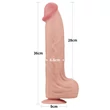 Ultrarealisztikus dildó 14'' king sized sliding skin dual layer dong