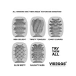 Vibrátoros maszturbátor tojás VIBEGGS - Naughty Nubs - Vibrating Masturbation Sleeve - White