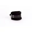 Szőrmés bilincs fekete - Handcuff design made in calf softy leather