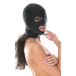 Uniszex nyitott szájú és szemű fejmaszk Spandex 3 Hole Hood Black