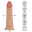 Realisztikus, letapasztható, tölthető, vízálló vibrátor 18 cm - '' Vibrating Power Basics Cock