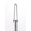 Fekete korbács fém fogóval 45 cm - Flogger with metallic leather handle suede leather tails