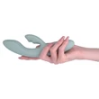 Csiklókaros szilikon vibráetor applikációs Chika turquoise grey