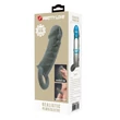Rücskös fekete éniszhosszabbító heregyűrűvel Pretty Love Realistic Penis Sleeve Black I