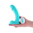 Távirányítós, ívelt szilikon dildó 15 cm - Colours Curve Vibrating 6" Dildo teal