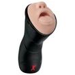 Vibrátoros száj maszturbátor Deep throat vibrating stroker light/black