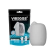 Vibrátoros maszturbátor tojás VIBEGGS - Twisty Tongues - Vibrating Masturbation Sleeve - White