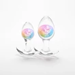 Szilikon plug üveg gömbbel szettben Cosmic Glams - 2pc kit - rainbow