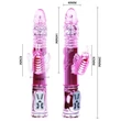 Fel-le mozgó és forgó nyúl vibrátor Throbbing Butterfly Vibrator Pink