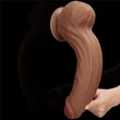 Barna herés csúszóbőrős dildó King Sized Sliding Skin Dual Layer Dong Brown