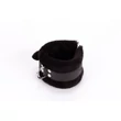 Szőrmés bilincs fekete - Handcuff design made in calf softy leather