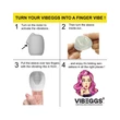 Vibrátoros maszturbátor tojás VIBEGGS - Naughty Nubs - Vibrating Masturbation Sleeve - White