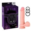 Felcsatolható dildó szett gyűrűkkel RGB Kyle Korver Strap-On 22 cm