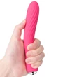 Rugalmas szilikon fűthető rúdvibrátor Anya Plum Red 19,5 cm