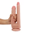 Kétágú realisztikus dildó Skinlike Soft Dong