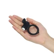 Vibrációs péniszgyűrű szív alakú csiklóizgatóval Power Clit Cockring Black