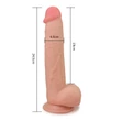 Dupla rétegű realisztikus herés dildó 21,6 cm világos - 8.5" Skinlike Soft Dong