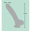 Orvosi szilikon dildó 24 cm natúr Medical