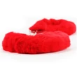 Vörös plüssel bevont acél bilincs két kulccsal Fetish pleasure fluffy hand cuffs