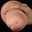Nagy méretű realisztikus letapasztható vibrátor - 11'' Realistic Long Vibrating Dildo Flesh 28 cm