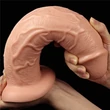 Nagy méretű realisztikus letapasztható vibrátor - 11'' Realistic Long Vibrating Dildo Flesh 28 cm