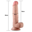 Csúszóbőrös dildó 8'' Sliding Skin Dual Layer Dong 20 cm
