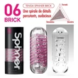 Átlátszó maszturbátor többször  használható Tenga spinner 06 brick