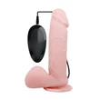 Letapasztható herés vibrátoros dildó Baile Skin Oliver 19,5 cm