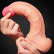 Nagy méretű kétrétegű szilikon dildó 25,5 cm - 10" Dual Layer Platinum Silicone Cock