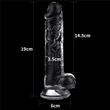 Realiszikus dildó 7.5'' (19 cm)  flawless clear